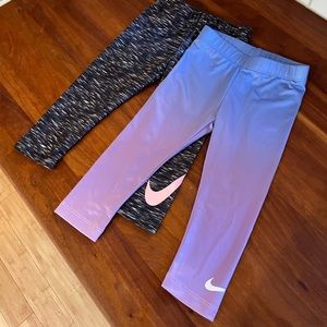 Two pairs of Nike Toddler 2T Girl Leggings